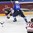 PARIS, FRANCE - MAY 7: Slovenia's Miha Verlic #91 body checks Canada's Travis Konecny #11 while making a pass to his teammate Mitch Marner #16 during preliminary round action at the 2017 IIHF Ice Hockey World Championship. (Photo by Matt Zambonin/HHOF-IIHF Images)